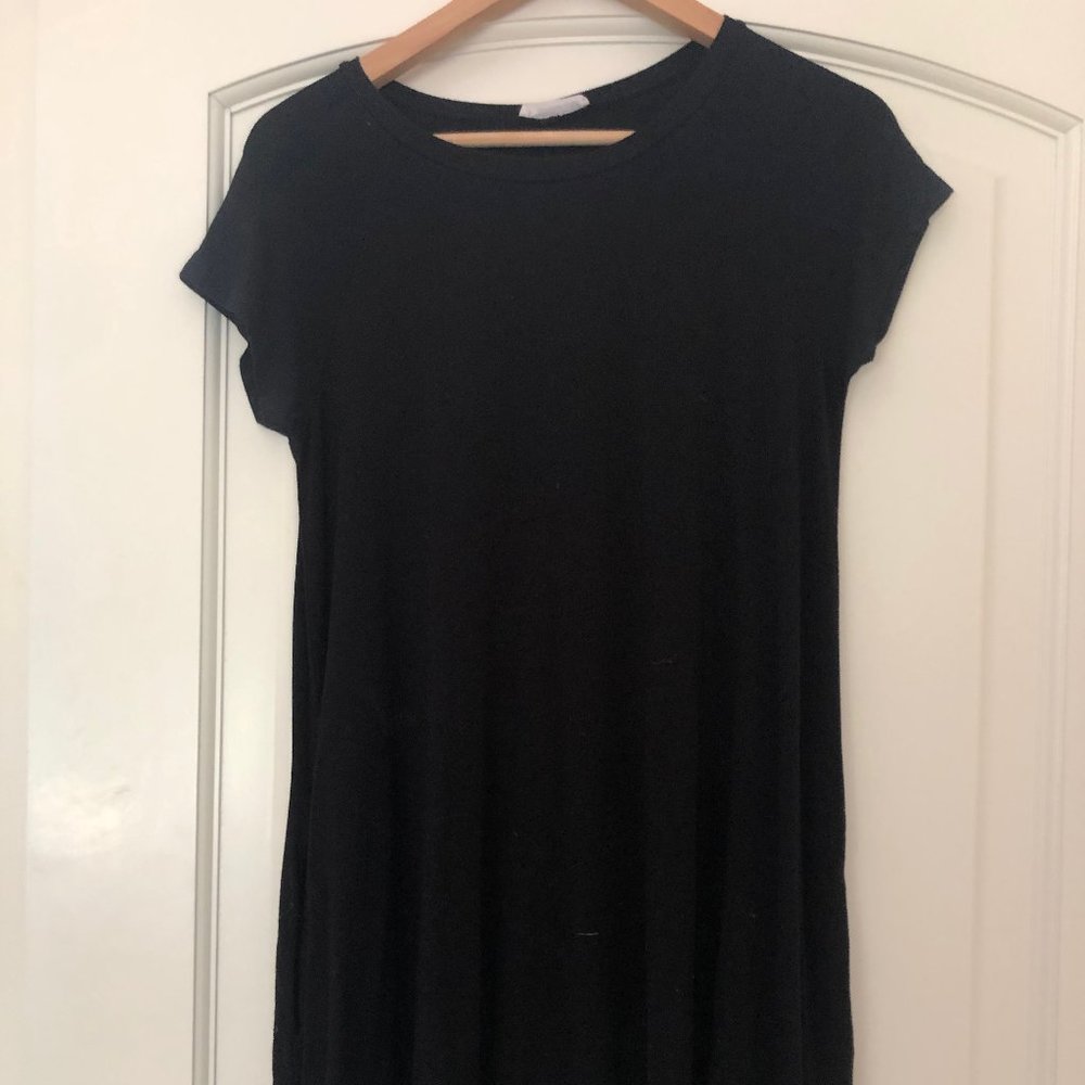 Black Soprano T-Shirt Dress w/pockets